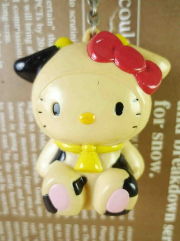 【震撼精品百貨】Hello Kitty 凱蒂貓 鎖圈-乳牛 震撼日式精品百貨