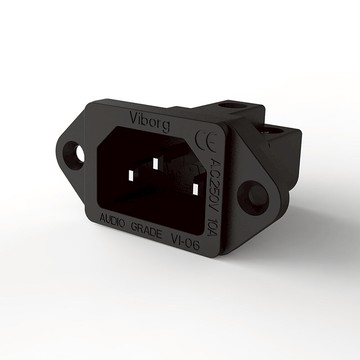 Viborg/維堡VI06BC純紫銅鍍金鍍銠電源插座免焊式音響器材機尾座