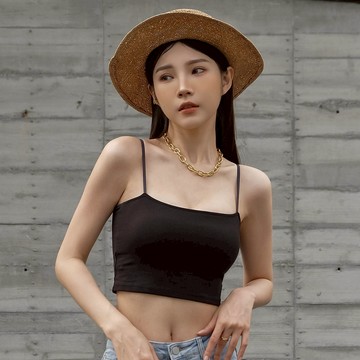[Banana Pie] BRA TOP平口短版爆乳涼感背心-蘇拉熱黑