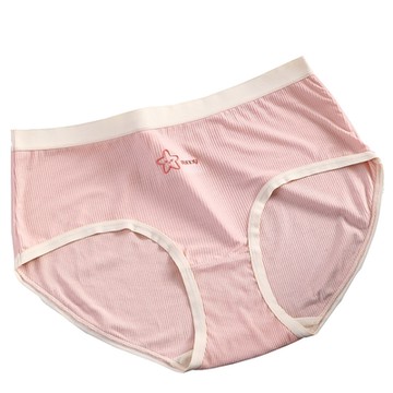 Mevels瑪薇絲-大尺碼俏皮星星中高腰內褲/蠶絲底襠內褲(5件組)