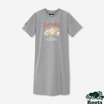 Roots 女裝 TAIWAN DAY 洋裝（混色椒鹽灰）