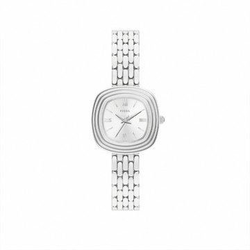Emerson 法式復古水波紋枕形女錶 銀色不鏽鋼錶帶 30 MM ES5508