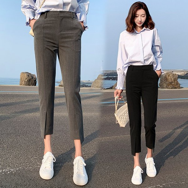 テーパードパンツ 春 夏 レディース Ol ハイウエスト 九分丈パンツ 通勤 ビジネス オフィス フォーマル スリム 着痩せ 不規則 ファッション 通販 Lineポイント最大0 5 Get Lineショッピング