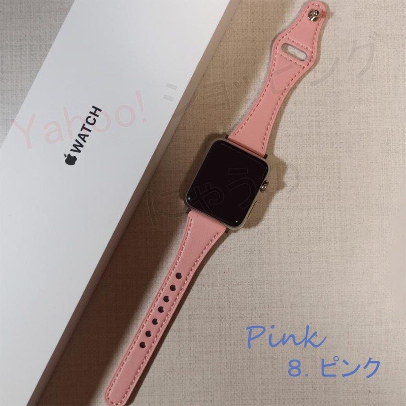 Apple Watch革バンド 黒色 42 44 45mm