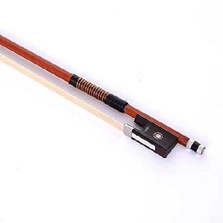 AMZZ Violin Bow Size Octagonal Stick, Ebony Frog, and Horse Hair for Exceptional Sound Quality Ideal for Intermediate to Advanced Violinists