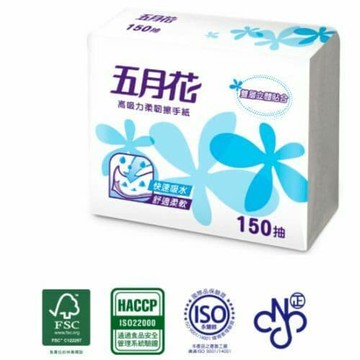 高吸力柔韌擦手紙150抽x20包/箱x10箱
