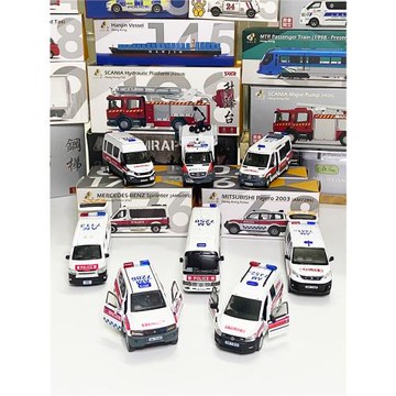 Tiny微影香港警車沖鋒車戰術巴士爆炸品處理課奔馳斯賓特合金車模