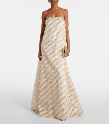 Taller Marmo Anguilla fringed jacquard maxi dress