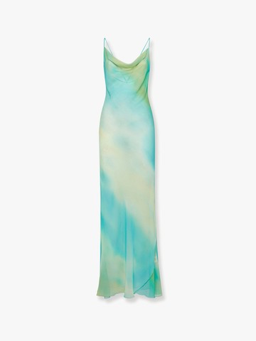 Multicolor silk long dress - MVP WARDROBE - gender_Woman