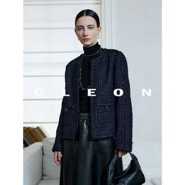 CLEON秋季新款氣質寬松小香風外套女小個子時尚上衣