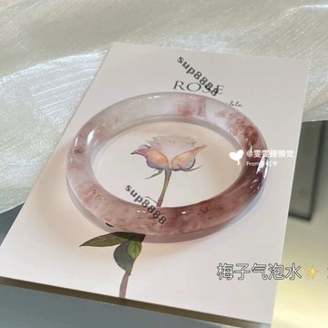 桃園出貨玻璃仿玉粗款圓條紫羅蘭手鐲一步一響叮噹鐲閨蜜女鐲小紅書衕款潮