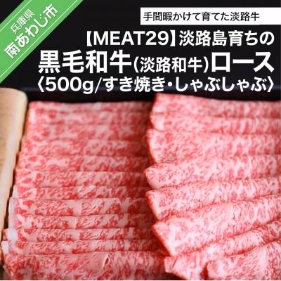 ふるさと納税 南あわじ市 淡路島育ちの黒毛和牛(淡路和牛)ロース500g(すき焼き・しゃぶしゃぶ)