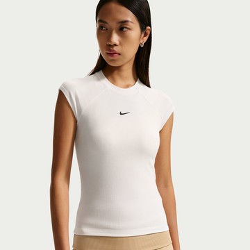 NIKE AS W NSW CHILL KNIT RIB SS TOP 女短袖 白-IF0243133