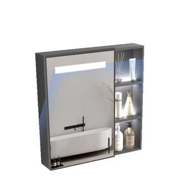 智能鏡柜門帶燈浴室柜門洗手間防霧鏡柜鏡門鋁合金門框[DD150110]