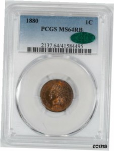 アンティークコイン NGC PCGS INDIAN HEAD CENT PENNY 1C CAC MS RB MINT UNC RED BROWN