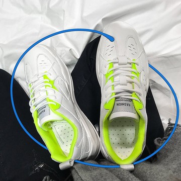 FINDSENSE品牌 2019春款 新款 韓國 男 高品質 簡約 百搭 舒適 厚底 拼色 個性 休閒 運動鞋 潮流鞋子