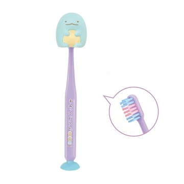 日本 U-COMPANY - 角落生物上蓋吸盤式牙刷-蜥蜴 (3y+)