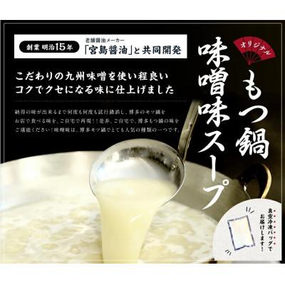 ふるさと納税 大川市 博多味噌もつ鍋　3〜4人前セット(大川市)