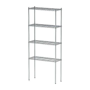 【dayneeds】輕型 90x35x210公分 四層電鍍(鎖管)波浪架