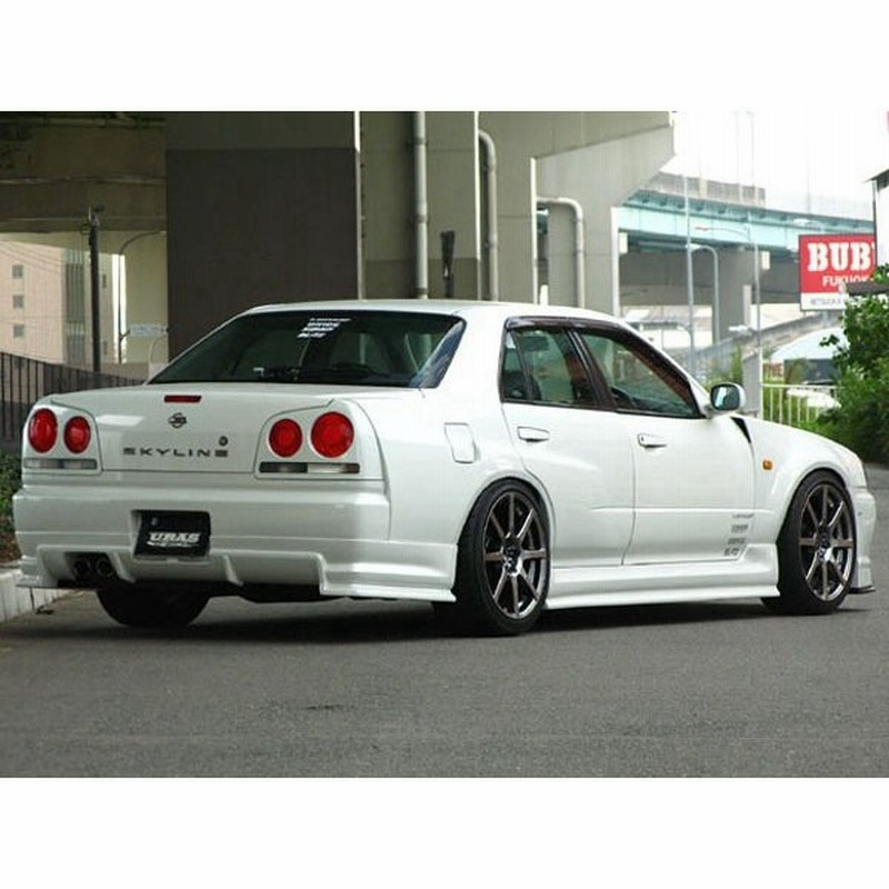 Uras ユーラス Type R スカイライン 4ドア R34 リアハーフスポイラー Frp 未塗装 通販 Lineポイント最大0 5 Get Lineショッピング