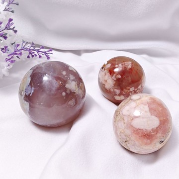 稀有櫻花瑪瑙晶球擺件 招財微晶洞 富貴圓滿 收藏 有球必應 禮物