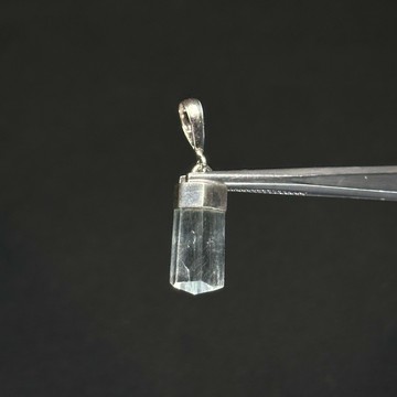 巴基斯坦海水藍寶 | 高等級原礦 海水藍寶 海藍寶 喉輪 表達順暢 純銀手工包框 微拋 天然水晶項鍊 S25AB19-039