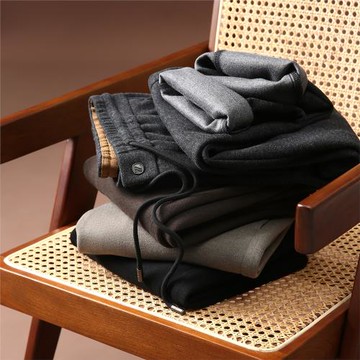 意式高端！醋酸羊毛面料！立體裁剪！秋冬男士高級感通勤休閑長褲