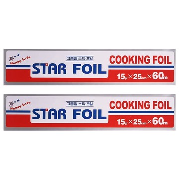 STAR FOIL 烹飪用鋁箔紙  15μm×250mm×60m  265mm  2入