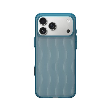 iPhone 17 Pro Max Clear (相機按鈕) 夜幕藍 - Textured Glass: Luminous Sculpture 玻璃紋理系列：光映雕塑 - 流沙紋理玻璃