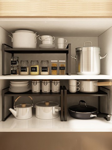 廚房置物架臺面下水槽儲物架櫥柜收納架落地多層浴室臺下整理架子