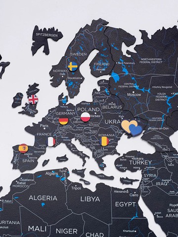 家居裝飾和禮品 旅行世界地圖 享受木材 五週年紀念禮物