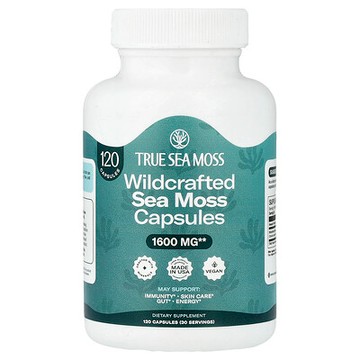 True Sea Moss, 野生海苔，120 粒膠囊（每粒膠囊 400 毫克）
