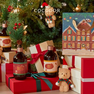 【COCODOR】聖誕小熊擴香禮盒(500ml/2入組) 情人節禮物推薦