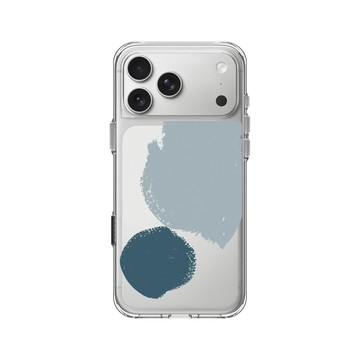 iPhone 17 Pro Max Clear Case（相機按鈕） 透明 - Blob / 一團一團 - 蔚藍海沫