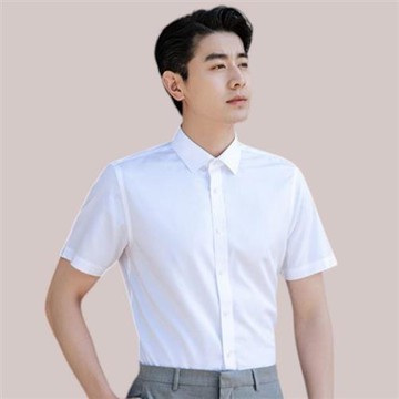 【米蘭精品】現貨+預購 男短袖襯衫高級商務襯衫白襯衫西裝外套男上衣-職業純色耐磨男裝74lb27