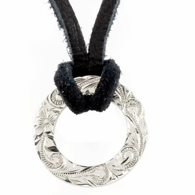 ハワイアンジュエリー メンズ ネックレス トップ イエローゴールドk10 リング 革ひも 10金 輪っか リングネックレス キーリングデザインネックレス 男性用 通販 Lineポイント最大get Lineショッピング