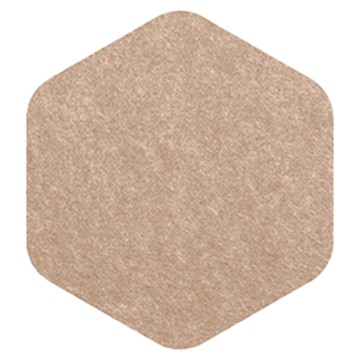 好物良品 單元體 羊毛氈壁掛留言板 六角形 卡其色  26 x 29cm  12個