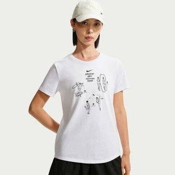 NIKE 耐吉 短袖上衣 女 AS W NSW CLUB SS GFX TEE 白 IW1195-100
