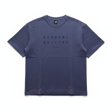 KANGOL 短T 藍紫 落肩 開衩 繡花 短袖 中性 6625101592