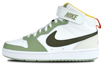GS NIKE COURT BOROUGH MID 2 SHOES OFF WHITE GREEN