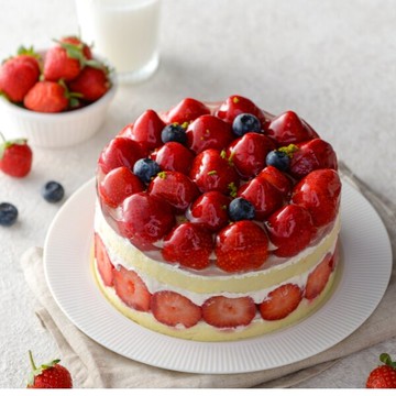 生乳草莓修多免運▲6吋草莓修多~滿滿50颗大湖草莓▲酸甜多汁▲讓人愛不擇手▲