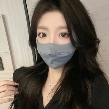 台灣出貨+免運 防曬口罩 女款錦綸夏季遮陽薄款透氣冰絲涼感全臉防紫外線護眼角面罩 冰絲無痕面罩 夏季防曬口罩 涼感口罩