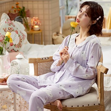 睡衣女冬季家居服年新款孕婦哺乳純棉月子服套裝產后12月份