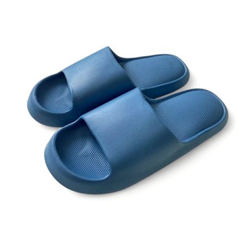 【iFoot】超厚底軟軟麵包拖鞋-藏青 IF8103