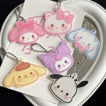 【臺灣出貨】新款三麗鷗鑰匙扣可愛甜美少女心甜美少女亞克力卡通掛件包包配飾