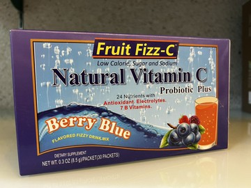 天然成 泡泡C藍莓8.5公克×30包/盒 維他命C