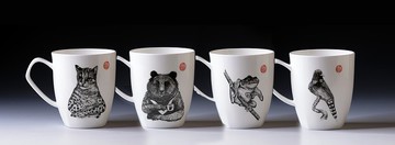 犀貝瓷 台灣珍貴稀有動物 馬克杯組