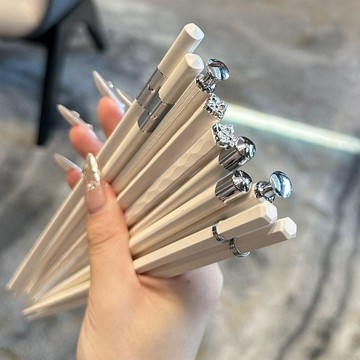 ✅【臺灣出貨】筷子高檔防黴家用抗菌耐高溫新款一人一筷分餐高顏值合金防滑家庭