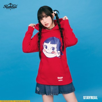 ROCKCOCO x PEKO長版帽T - 紅