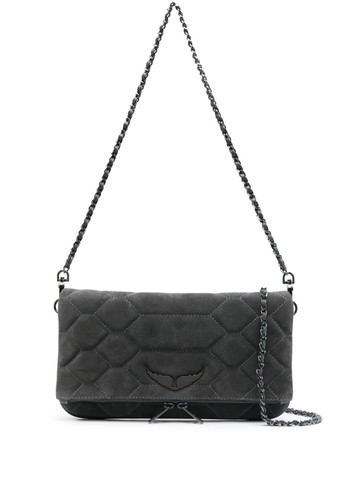 Zadig&Voltaire - large Rock quilted crossbody bag - women - Calf Suede - One Size - Blue